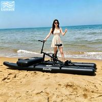 Vélo aquatique à pédales à plateau plat, 1 personne, cadre en aluminium avec tapis flottant avant, idéal pour les excursions sur lac, rangement facile, de Chine Lumark
