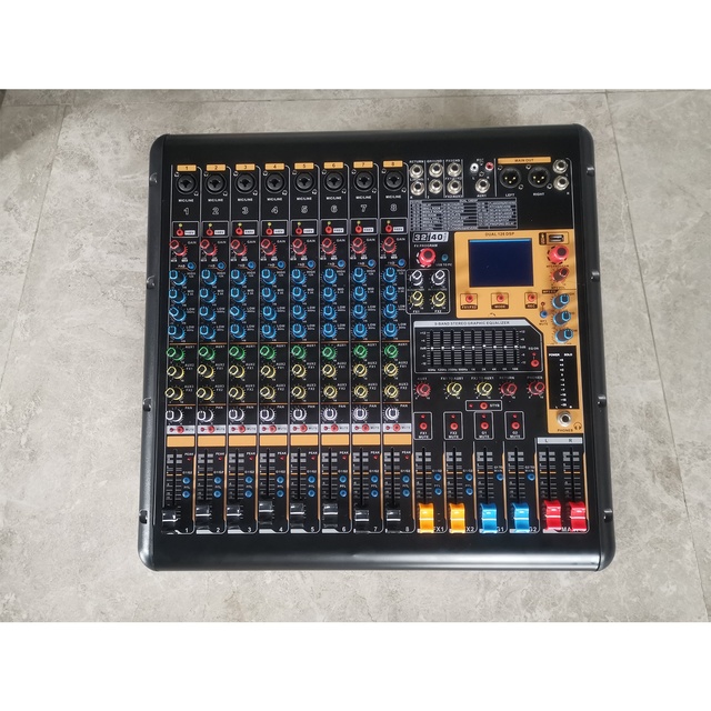 DMR Series New Professional Mixer with Power Amplifier Dual 128 Effects KTV Multi-channel BT Mixer