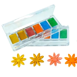 Nuevo producto, 6 colores, paleta de colores para alimentos, paleta de pintura comestible, polvo de brillo metálico para decoración de pasteles