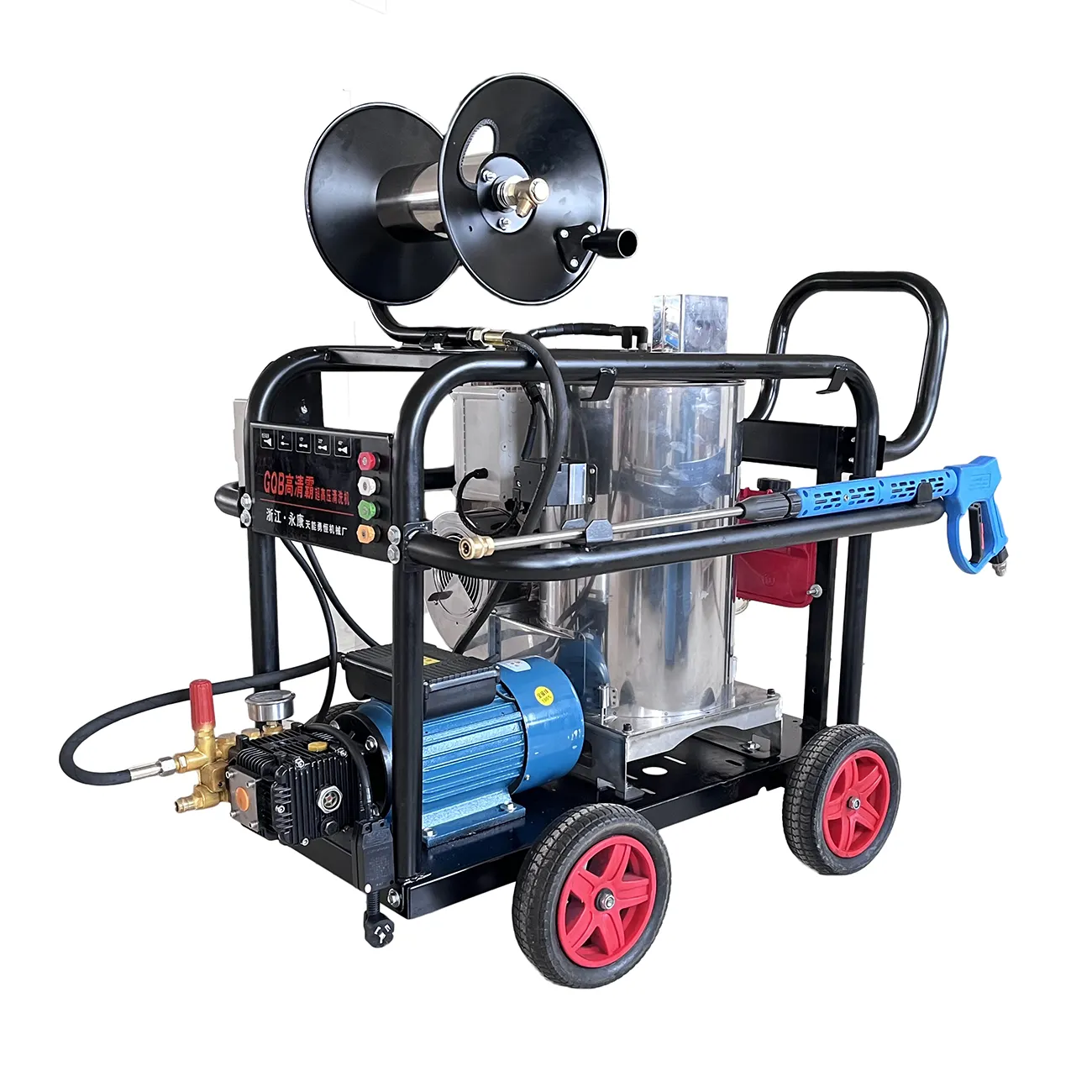 200 bar New Products Cold Water Heating High Pressure Cleaning Machine with Hose Reel