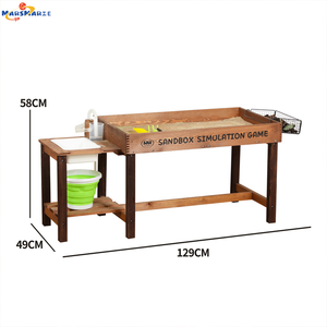 Meja Pasir dan Air Luar Ruangan 2-in-1 MarsMarie untuk Anak-Anak |   Mainan Kayu Sensorik untuk Usia 2-4 Tahun Alat Bermain Peran Kesenangan Imajinatif di Halaman Belakang - Product Image 5