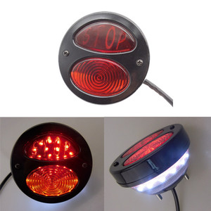 Accessoires pour motos, feux arrière LED ronds pour moto tout-terrain, feux stop et de position modifiés pour vélo électrique - Product Image 5