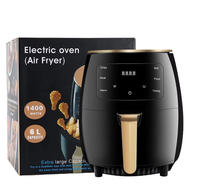 Meilleure vente d'usine haute capacité 1400W 6L Smart Air friteuse Pot allemand double numérique électrique multifonctionnel vente chaude Air