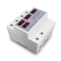 Relais de protection de courant et de tension réglable 100A TOMZN 3 phases 3P+N sur rail DIN, sélecteur de phase, protection contre les surtensions et les sous-tensions