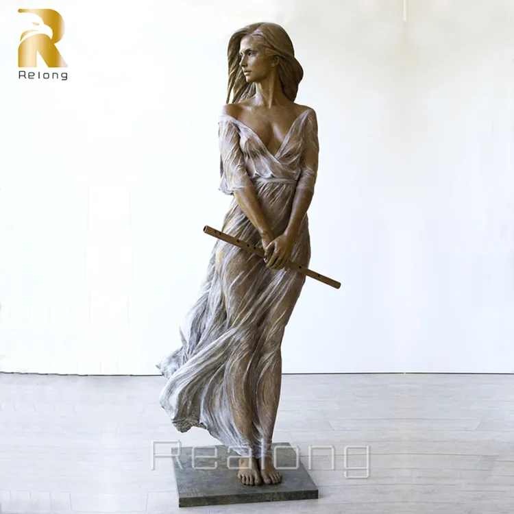 Giardino moderno delle sculture della signora di arte dell'ottone del bronzo all'aperto di alta qualità