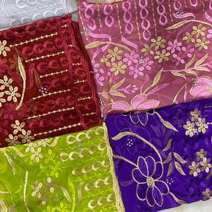 Sciarpa Hijab in pizzo floreale in Chiffon a 12 colori con scialle etnico colorato per abbigliamento da bambina lunga stagione estiva - Product Image 3