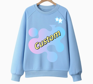 Personalizado 100% algodón de alta calidad de talla grande sudaderas de gran tamaño manga hombres cuello redondo pulóver sudadera - Product Image 4