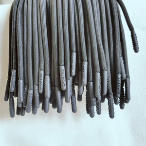Cuerda de algodón y poliéster con logotipo personalizado, cordón con punta de plástico de goma sumergida en silicona para sudaderas con capucha, traje de baño, pantalones de playa - Product Image 2