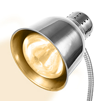Lampe chauffante argentée à double tête pour buffet, chauffage d'aliments, pizza, éclairage d'armoire de barbecue, équipement chaud polyvalent