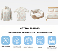 Tissu en flanelle 100% coton brossé doux, résistant aux plis, textile chaud pour chemises, pyjamas, literie, textile de maison, impression personnalisée