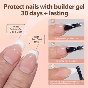 XCOATTIPS Faux Ongles en Gel Souple Longs Carrés, Couverture Complète, French Manucure X Coat, Faits à la Main, Épais, à Presser, Vente en Gros - Product Image 4