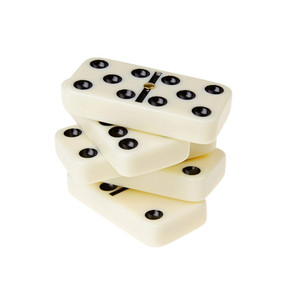 Custom Jumbo dominó doble seis Set con Golden Spinner en caja de estaño de la fábrica de dominó profesional - Product Image 3