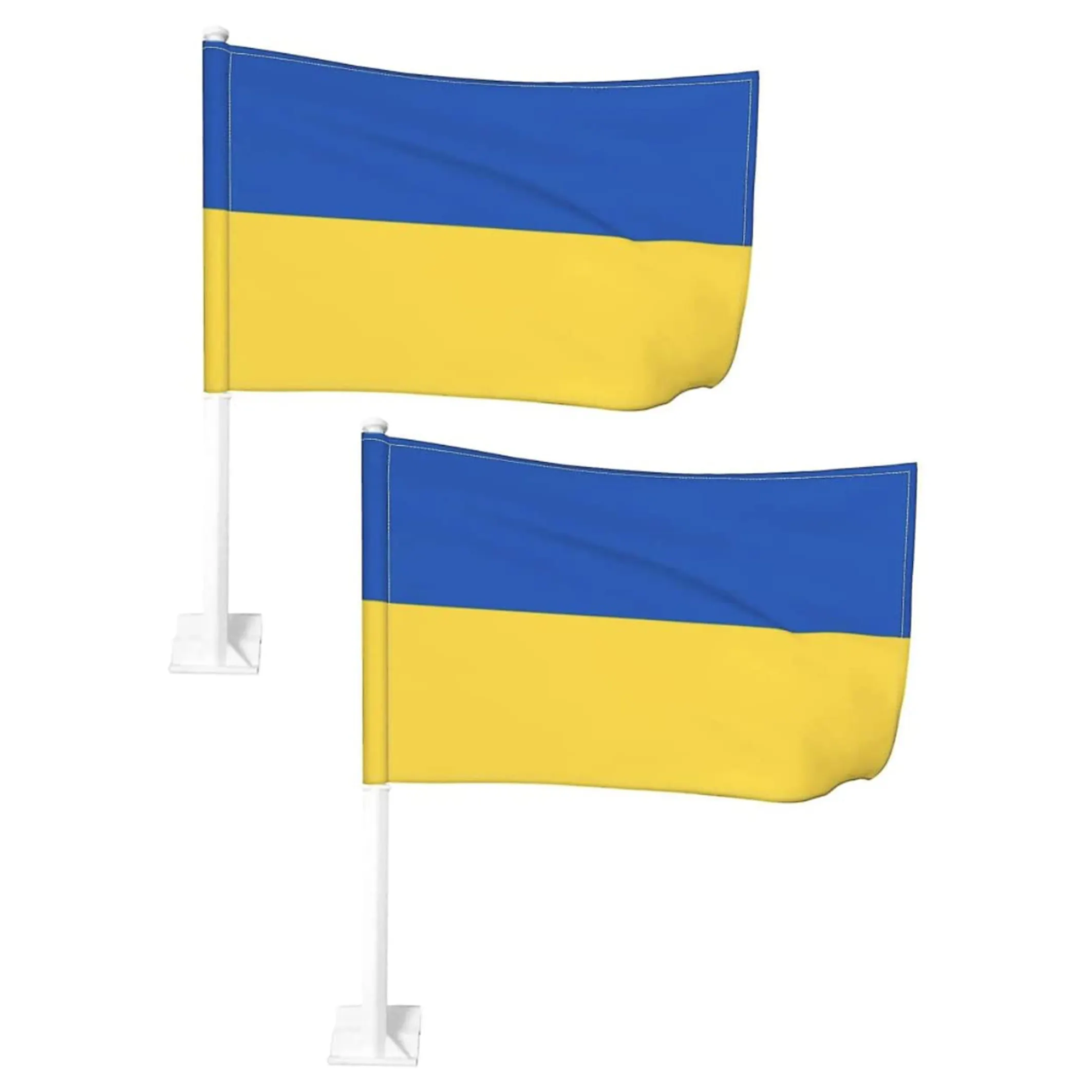 Factory Wholesale 100% Polyester Ukrainian Car Flag 30*45cm Blue Yellow Ukraine Flag For Cars