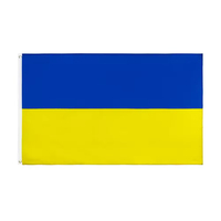 Expédition rapide, drapeau ukrainien bleu et jaune de haute qualité, 100% polyester, 3x5 pieds, en stock