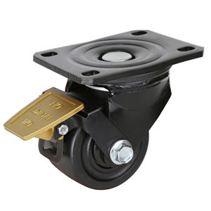 Bremse langlebig 2,5 Zoll 3 Zoll einstellbare Nivellierung PP Small Swivel Iron Low Profile Schwerkraft Nylon Maschinen Wheel <span class=keywords><strong>Caster</strong></span> - Product Image 5