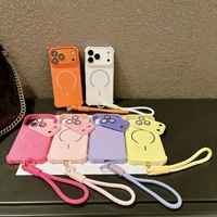 Étui de téléphone magnétique en TPU avec protection d'objectif détachable et dragonne de poignet, coque antichoc pour iPhone 18 Pro Max 17 16 15