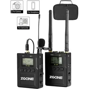 FOTOWELT/ ZGCINE Professional Wireless Lav Mic with UHF Transmission 3.5mm Jack External Lapel Mic 50 Channel