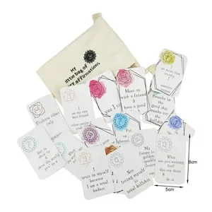 Custom LOGO Package Mini Funny Self Love Kid Soft Touch Custom Printing Motivational Positive Desk Affirmation Cards For Women