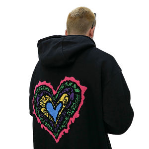 Sweats à capuche personnalisés à capuche brodés en chenille de coton épais pour hommes - Product Image 1