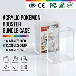 Boîte de présentation en acrylique transparente magnétique pour boosters <span class=keywords><strong>Pokémon</strong></span>, étui personnalisé pour cartes TCG Prismatic Evolutions Elite Trainer - Product Image 1