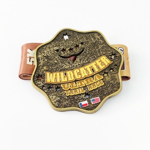 ผู้ผลิตขายส่งเหรียญรางวัลกีฬาวิ่งมาราธอนไตรกีฬาแบบ 3 มิติ โลหะ 5K 10K สไตล์โบราณและสมัยใหม่  แบบกำหนดเอง Wild Catter ultra - Product Image 2