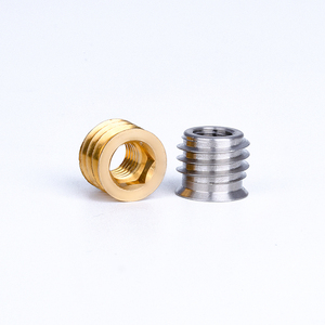 Inserts filetés à bride de haute précision en acier inoxydable SKD440, à visser soi-même, à entraînement hexagonal interne, pour l'installation sur le bois de meubles - Product Image 3