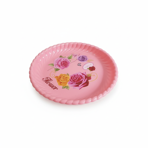 CASAMAX WL AA-0224-1 Vassoio di Servizio in Plastica Colorata da 9 Pollici con Design Floreale - Product Image 2