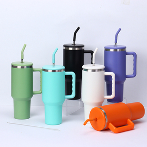 Vaso Térmico Grande de Acero Inoxidable 304 con Pajita, Botella de Agua para Retención de Calor y Frío, para Coche, Exteriores, Bebidas, para Mujer - Product Image 1