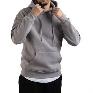 Vente en gros Taux Style Blanc Poids lourd Regular Fit Garder au chaud French Terry Solid Black 100% Cotton High Quality Men's Sweater - Product Image 5