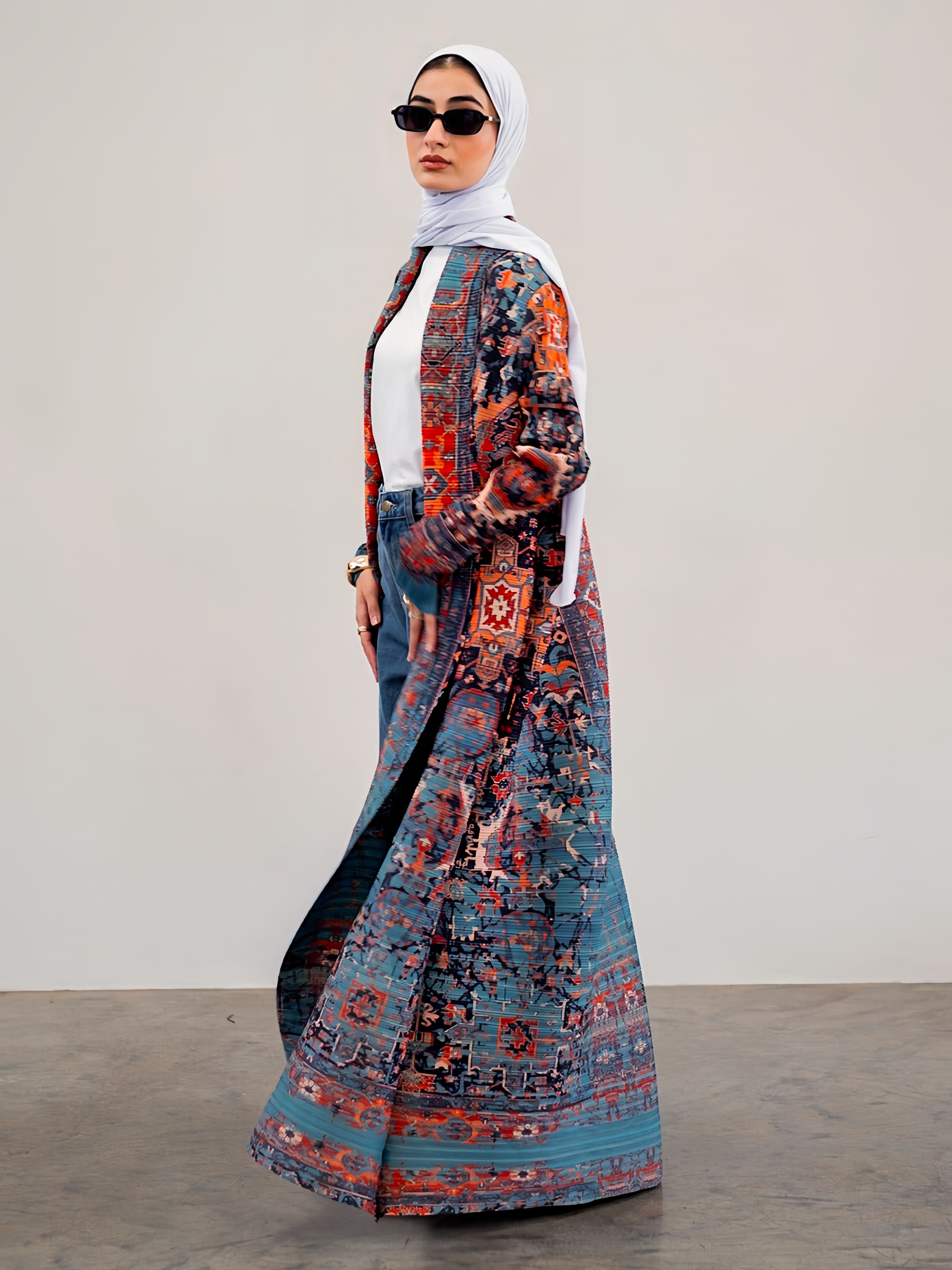 pleated abaya dress Miyaki Women's Pleated Abaya Dress