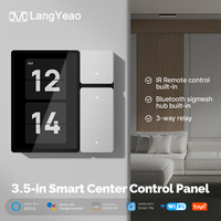 Panneau de commande intelligent Tuya LangYeao 3,5 pouces, passerelle Sigmesh, télécommande IR compatible avec Alexa Google Home