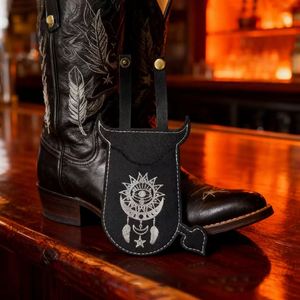 Western With Snap Strap Vintage Boot <b>Wallet</b> Pu Leather Credit <b>Card</b> <b>Holder</b> - Product Image 3