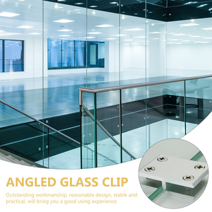 Pince à verre 180 degrés en alliage d'aluminium de qualité supérieure pour clôtures sans cadre, garde-corps, balustrades, support de fixation à vis pour portes de 8 à 10 mm d'épaisseur - Product Image 5