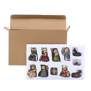 Un ensemble de 11 cadeaux de décoration de <span class=keywords><strong>naissance</strong></span> du Christ Jésus en résine JSA15 scène de Noël artisanat parfait cadeaux de Noël catholique - Product Image 6