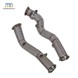 Tubo <span class=keywords><strong>de</strong></span> <span class=keywords><strong>Escape</strong></span> Delantero <span class=keywords><strong>de</strong></span> Acero Inoxidable Premium Directo <span class=keywords><strong>de</strong></span> Fábrica para Mercedes Benz W205 C43 AMG con Volante a la Derecha y Malla Protectora Térmica - Product Image 5