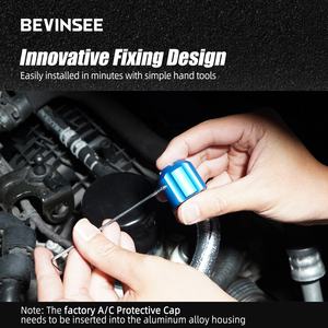 Capuchon de protection pour valve de service de climatisation en aluminium BEVINSEE # 3C0820581 pour <span class=keywords><strong>Audi</strong></span> <span class=keywords><strong>TT</strong></span>/TTS Coupé/Roadster 8J 2007-2014 - Product Image 5