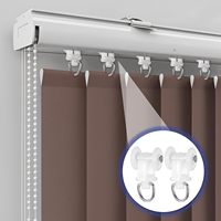 [Transfrontalier] Nouveau modèle de style chinois pour rideaux silencieux, crochet de rail, roue de suspension, guide de rail carré, accessoire de roulement