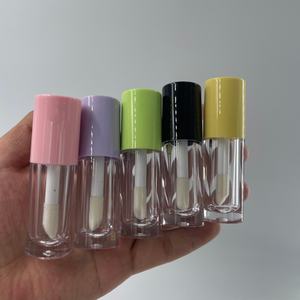 Tubos de Brillo Labial Redondos de Alta Calidad OEM, Envases Vacíos de 6 ml, Tubos Transparentes con Brocha Grande - Product Image 3