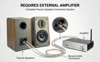 Pour amplificateur HIFI, 5,25 pouces, matériau MDF, 4 haut-parleurs, système home cinéma 2.0 canaux