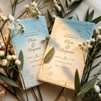 Cartes d'invitation de mariage personnalisées Totem coloré, cartes de vœux en papier couché, impression numérique, pelliculage, carton personnalisé