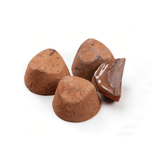 Venta al por mayor de dulces de chocolate negro con manteca de cacao envasados en bolsas de 60g, mini trufas de chocolate rellenas de mermelada fundida, bocadillos de chocolate. - Product Image 3
