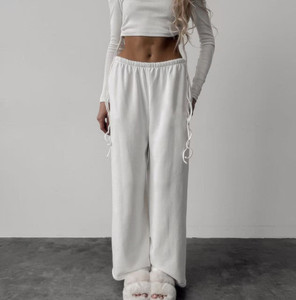 <span class=keywords><strong>Pantaloni</strong></span> <span class=keywords><strong>Palazzo</strong></span> da Donna in Cotone Traspirante con Elastico in Vita, Striscia Laterale e Logo Personalizzato, Design Pull-On - Product Image 6