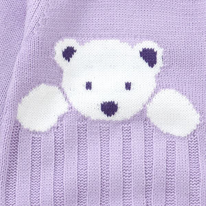 Mimixiong haut classement enfant en bas âge vêtements à manches longues combinaison dessin animé ours motif nouveau-né bébé tricoté barboteuse unisexe Onesies - Product Image 2