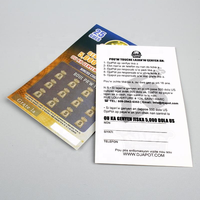 Cartes à gratter personnalisées pour loterie, billets de jeu à gratter, cartes à gratter à code instantané, billets de loterie à gratter