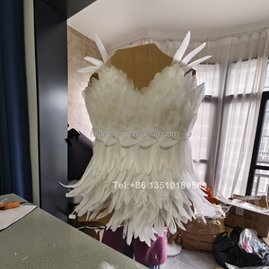 Funtoys人気ゴールドホワイトフェザー翼<span class=keywords><strong>DIY</strong></span>カラーパフォーマンスコスプレ大人用結婚式写真やその他のイベント - Product Image 6