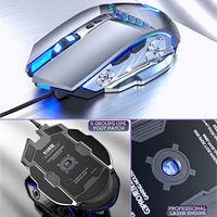 USB Bedrade Stille Gaming Mechanische Muis 7 Kleur LED Ademhalingslicht Backlight Muizen 3200DPI voor PC Laptop Computer Game