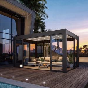 Pérgola de Aluminio KAKADU con Techo de Láminas Impermeable, Aleación de Aluminio con Recubrimiento en Polvo, Persianas Exteriores con Sistema Zip Track para Jardín - Product Image 2