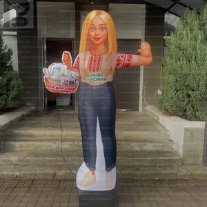 Mannequin gonflable de 2m pour femme vendeuse, danseuse d'air, modèle de femme en shopping avec <span class=keywords><strong>panier</strong></span> d'<span class=keywords><strong>épicerie</strong></span>, pour supermarché, magasin de détail, promotion - Product Image 5