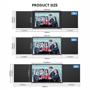 หน้าจอสัมผัสอัจฉริยะสำหรับการศึกษาขนาด 75 86 98 นิ้ว ความละเอียด 4K สำหรับห้องเรียนอัจฉริยะ กระดานดำนาโน - Product Image 6
