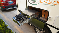 Ecocampor fibre de verre RV camping-car expédition camion camping-car pour le camping fabriqué camion lit camping-car remorque